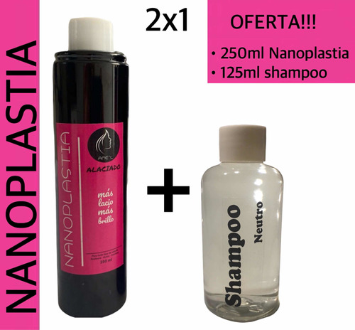 Alisado 100% Nanoplastia Con Shampoo De Regalo 1 Paso.