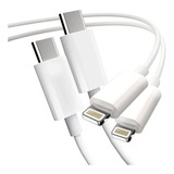 Cable Tipo C A Lightning Para iPhone 13 12 11 X 8 iPad 2pzas