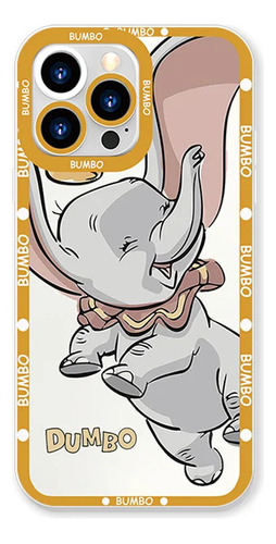 Bonita Funda De Teléfono Cartoon Dumbo Para iPhone 14, 13, 1