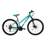 Mountain Bike Femenina Slp 5 Pro Woman  2023 R29 M18 21v Frenos De Disco Mecánico Color Verde/blanco Con Pie De Apoyo  