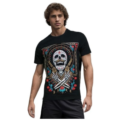 Playera Larva Mariachi Peyotes Arte Mexicano