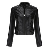 Chamarras De Piel Sintética Rivet Moto Slim Fit Para Mujer