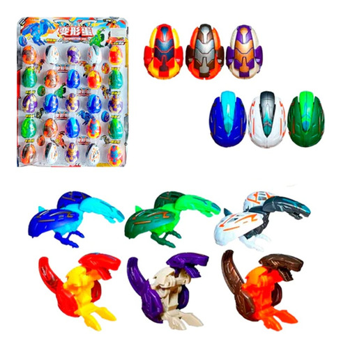 12 Huevos Dinosaurio Transformable Juguete Piñata Bolo Fies