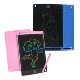 2 Tablet Infantil Azul/rosa Lousa Magica Tela Colorida 8,5