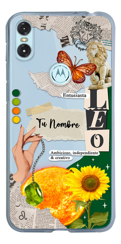 Funda Para Motorola Mujer Signo Zodiaco Leo Con Tu Nombre