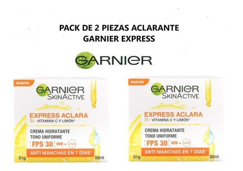 Crema Aclarante Express Pack 2  Anti-manchas Fps30 Vitaminac