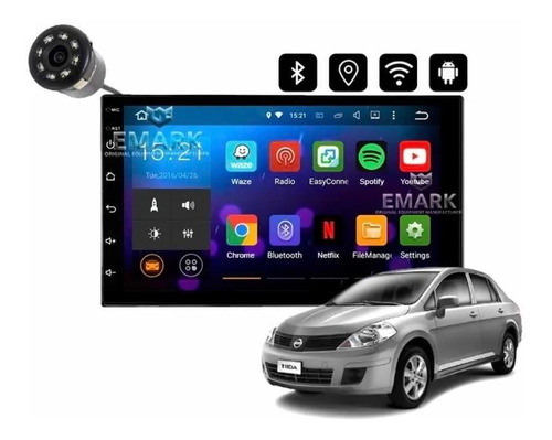 Kit Radio Android 12 Wifi Waze Nissan Tiida 2013 2014 2015 