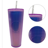 Termo Tumbler Vaso Studded Plastico Popote 700 Ml Colores Color Ombre Plano