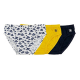 Cueca Infantil Pimpolho Kit C/3 Bebê Menino Tam. 1 Ano 