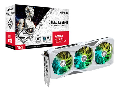 Tarjeta De Video Amd Radeon Rx 7600 Xt Steel Legend 16gb Oc