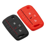 Car 2pcs Silicone 4 Buttons Remote Key Fob Cover Case Protec