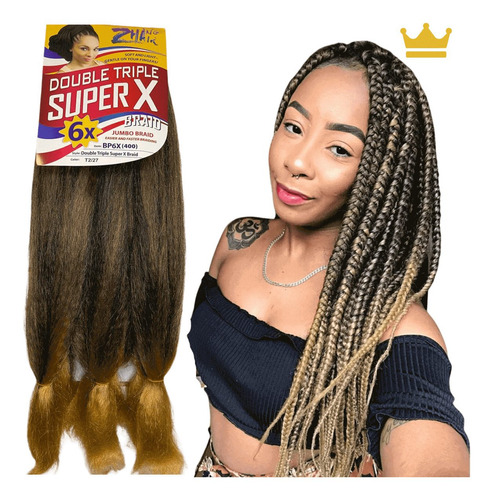 Cabelo Super X Jumbo Super Jumbão Para Tranças De 400 Gramas