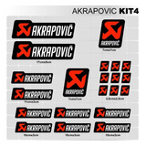 Stickers Akrapovic 4 Motocicleta Ciclismo Nascar Tunning 