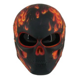 Casco Motociclista Moto Calavera Flamas Dot 