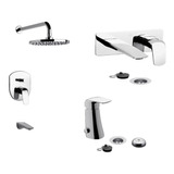 Set Griferia Fv Epuyen Monocomando Lavatorio Bidet Ducha Cr 