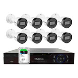 Kit Cftv 8 Câmeras Intelbras Vlp 1230 B 30m Dvr 3308 2tb Sky