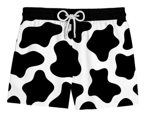 Short Praia Vaca Animal Print Bermuda Masculino Ref0320