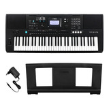 Teclado Yamaha Psr-e473 Arranjador Kit Capa Suporte E Pedal