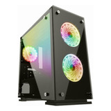 Game Factor Gabinete Csg550 Micro Atx 3 Vent Rgb Cristal