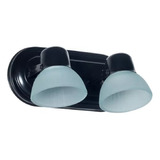 Spot Pared 2 Luces C/tulipa Apto Led Base Oval Negro X 4u P