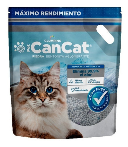 Piedras Sanitarias Bentonita Aire Fresco Cancat Premium 6kg