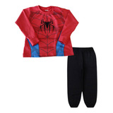 Conjunto Roupa Infantil Temático Homem Aranha Calça Moletom 