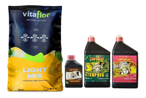 Sustrato Vitaflor 50 Lts Top Crop Under 250 Ml Veg Bloom 1 L