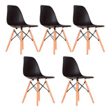 Kit 5 Cadeiras Decorativa De Jantar Com Design Eames Charles