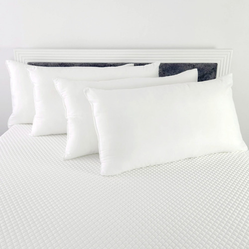 Set X 6 Almohada Siliconada 90x50cm Hogareto Blanco