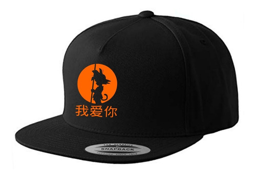 Gorra Plana Snapback Dragon Ball Z - Luna Goku - Anime