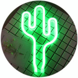 Lampara Led Decorativa Flamingo Unicornio Cactus Luz De Neón Color De La Pantalla Cactus Verde