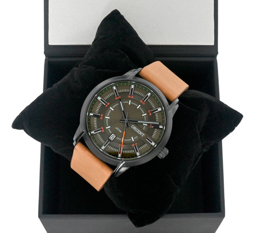 Relógio Orient Masculino Mpsc1006 E1mx Preto Verde Couro