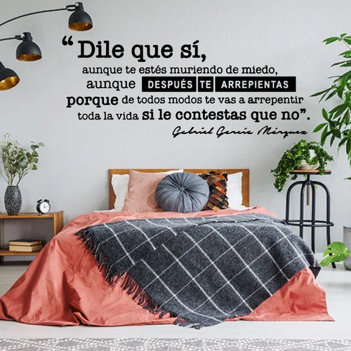 Frase Vinilo Decorativo Dile Que Si Aunque