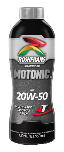 Aceite Moto Mineral 20w50 Motonic 4 Tiempos 950ml Roshfrans