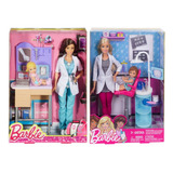 Muñeca Barbie Medica Playset Asistente Mattel Hb63