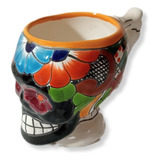 Taza Tipo Calavera De Talavera 100% Artesanal