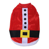 Kit 4 Roupas Pet Papai Noel Natal Vermelho E Branco 32x23cm