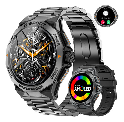 Reloj Inteligente Bluetooth Militar Para Hombre