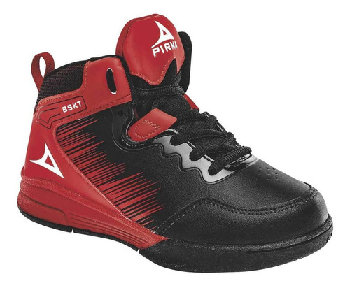 Tenis Niño Pirma 731 Negro Rojo 15-17 072-940