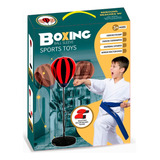 Box Set Puching Ball Guantes Boxeo + Base + Bocha Pera Niño