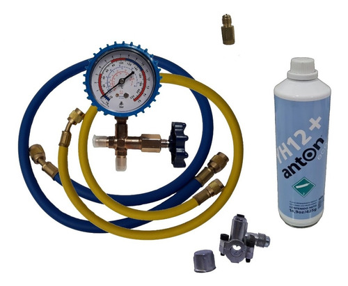 Kit Carga De Gas Heladera Yh12 + Val Pinche + Manifold