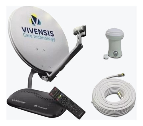 Kit Completo De Antena Ku + Receptor Digital Vx10 Vivensis 