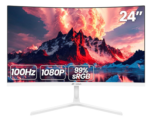 Monitor Curvo 24 Fhd 1920x1080p 100hz 99% Srgb Filtro Led Lu