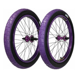 Rines 20 Gorila Bmx Completos Aluminio Doble Pared Morados