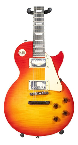 Guitarra Eléctrica Logan Tipo Les Paul Tiger Cherry Burst 