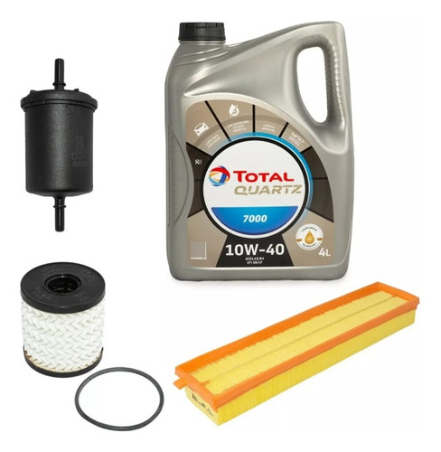 Kit 3 Filtros Original + Aceite Total 7000 Peugeot 308 1.6 N