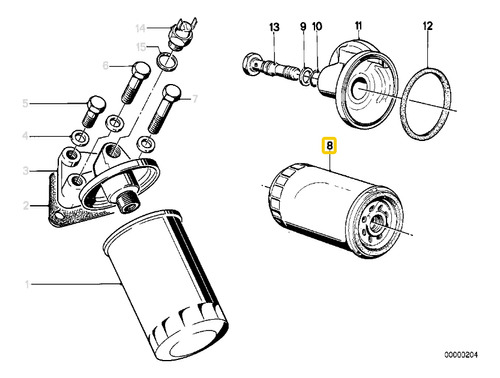 Filtro Aceite Para Bmw Serie 3 E21 323i M20 Foto 2