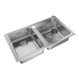 Pileta Cocina Johnson Q85 A D Quadra Acero Orif Dosificador