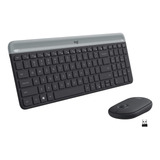 Teclado Y Mouse Inalambrico Logitech Mk470 Slim Negro 