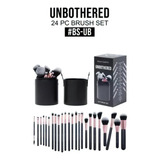 Set Pro 24 Brochas + Estuche Cilindro Jumbo Beauty Creations Color Negro